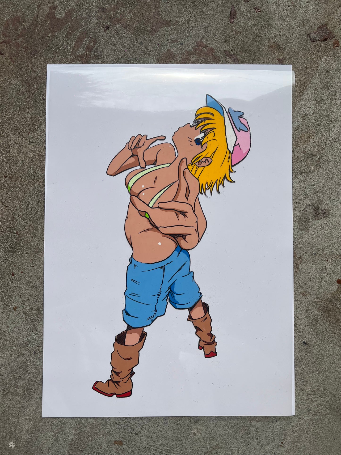 Jenny Jorts Hand Painted Cel