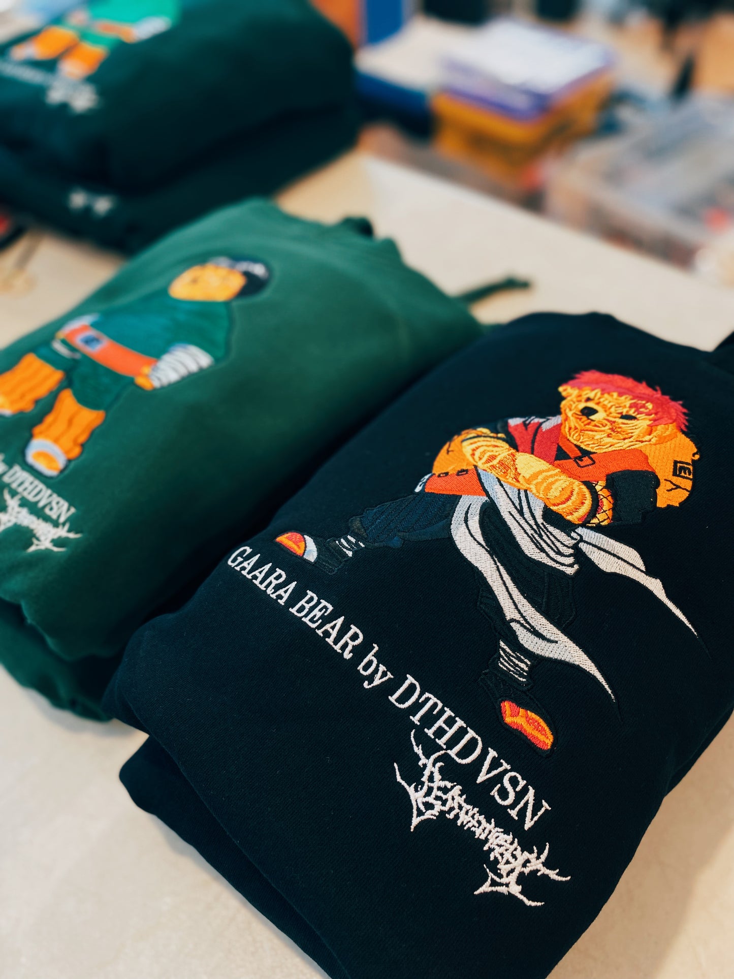 EMBROIDERED BEAST OF THE VILLAGE BEAR HOODIE